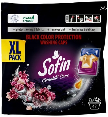 Kapsułki do Prania Ciemnego i Czarnego SOFIN Black Color Protection 42 szt