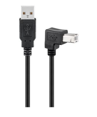 MicroConnect USB2.0 A-B kabel 2m, USBAB2ANGLED