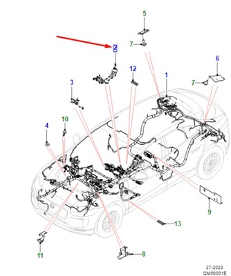 Jaguar i-pace x590 центральний console link harness rhd t4k13112 original фото №1