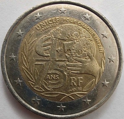 1953 - Francja 2 euro, 2021