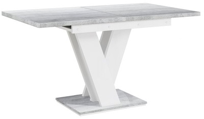 Stół ROZKŁADANY 120-160 Biały Połysk/Beton