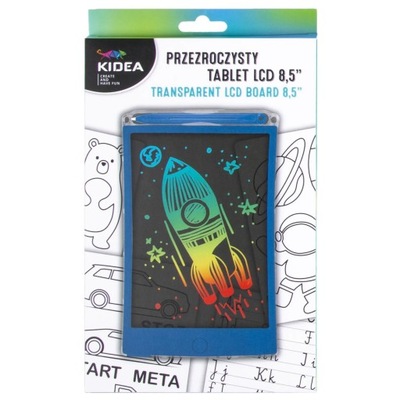 Tablet LCD przeźroczysty 8,5" niebieski Kidea
