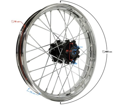 LLANTA PARTE TRASERA 18X2,15 DIRT BIKE  