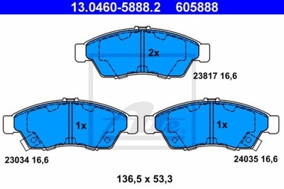 КОЛОДКИ HAM. SUZUKI LIANA 01-