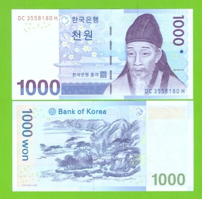 KOREA POŁUDNIOWA 1000 WON 2007 P-54 UNC