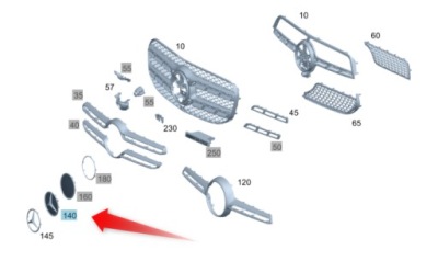 Основание звезда mercedes-benz a0008800100 фото №1
