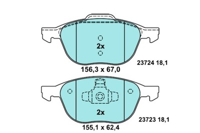 ATE КОЛОДКИ ТОРМОЗНЫЕ КЕРАМИЧЕСКИЕ ПЕРЕД VOLVO C30 C70 I C70 II S40 II