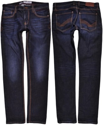 TOM TAILOR spodnie STRAIGHT jeans MARVIN _ W33 L36