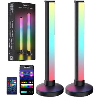 INTELIGENTNA RGB BRIDA SWIETLNA MULTIKOLOR SYNCHRONIZACJA MUZYKI 2 PIEZAS +APP  