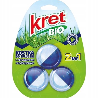 KRET BIO Kostka do WC z aktywatorem 3x50g