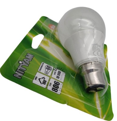 ŻARÓWKA LED B22 8W 60W 806lm 3000K