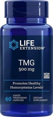 LIFE EXTENSION TMG 500MG 60K BETAINA TRAWIENIE