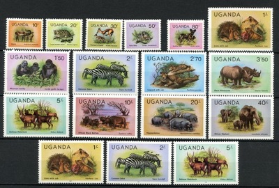 Uganda** Mi. 258-71 I+II Zwierzęta