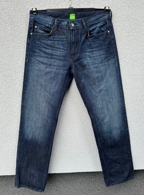 Hugo Boss W34 L32 stylowe granatowe spodnie jeansowe