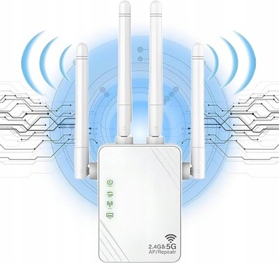 Wzmacniacz WiFi, Smart Wireless Extender wzmacniacz - Pasmo 1200 Mbps