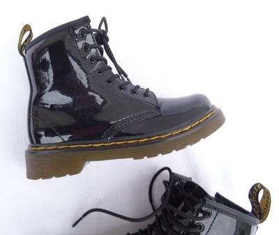 Dr MARTENS lakierowane SKÓRZANE botki glany PATENT LAMPER 1460J