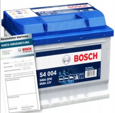 Акумулятор bosch s4 540a 60ah s4004 powerframe правий + фото №1