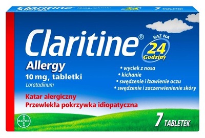 Claritine Allergy 10 mg alergia uczulenie 7 tabl