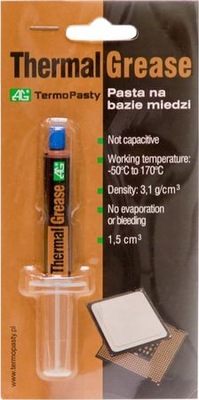 THERMAL GREASE PASTA TERMOPRZEWODZĄCA MIEDŹ 1,5ml