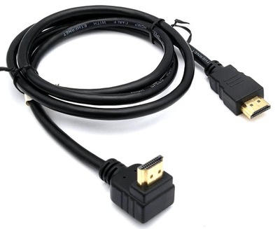 Przewód HDMI kabel kątowy -prosty 2 m FullHD HQ 3D
