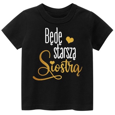 Koszulka t-shirt Będę starszą siostrą r. 134