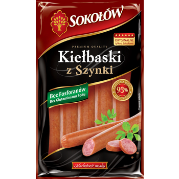 Kiełbaski z szynki 250 g Sokołów