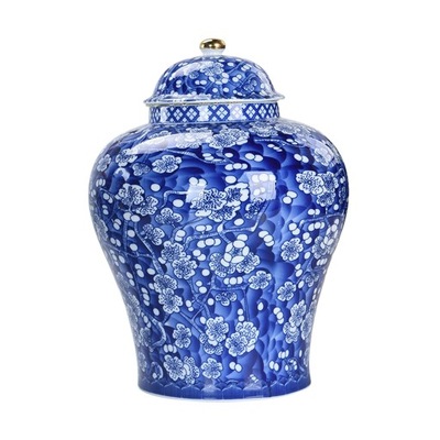 Ceramiczny wazon ze śliwkami w stylu chińskim Słoi
