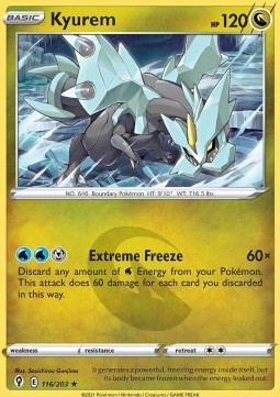 Karty Pokemon (EVS 116) Kyurem (H)