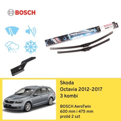 ДВІРНИКИ ПЕРЕД DO SKODA OCTAVIA 3 УНІВЕРСАЛ (2012-2017) BOSCH