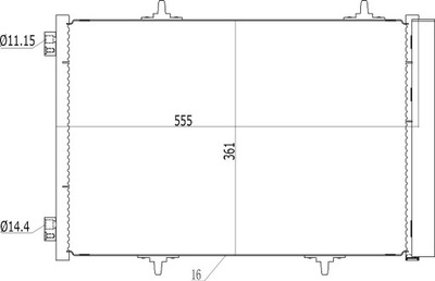 РАДІАТОР DO KLIMAT.CITROEN C3 1.6HDI 04