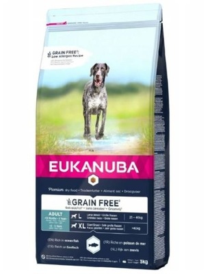 EUKANUBA Grain Free Adult Large Breed łosoś 3kg