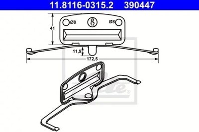 SPRING CALIPER BMW 3ER REIHE/E90 LIMOU ATE 11.8116-0315.2  