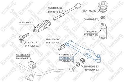 РЫЧАГ SUBARU JUSTY III 03 ПЕРЕД