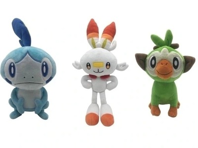 MASKOTKA POKEMON SCORBUNNY GROOKEY SOBBLE 3 SZT