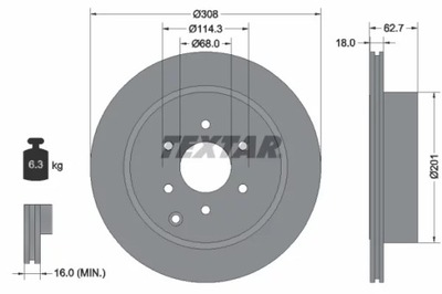 92181603 DISCO DE FRENADO NISSAN NAVARA 05-  