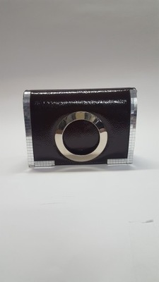 torebka brązowa lakierek srebrna