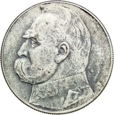 Polska, II RP, 10 złotych 1939, Józef Piłsudski, st. 3+