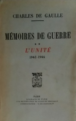 Memoires de Guerre 2 1942-1944 Charles de Gaulle