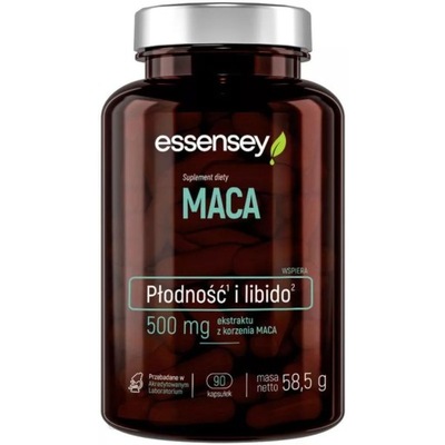 Essensey MACA 100% MOCNY ESKTRAKT KORZEŃ LIBIDO POTENCJA 90 KAPS