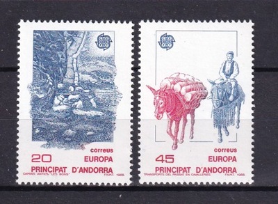 ANDORA, hiszpańska poczta ** EUROPA, transport Mi 200-01