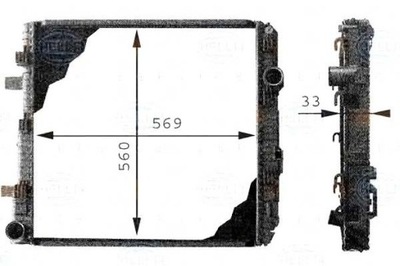 РАДИАТОР ДВИГАТЕЛЯ BEHR HELLA 9705000503 A 135100N