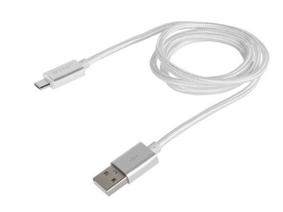 Kabel USB - microUSB typ B Natec NKA-1211 1 m srebrny