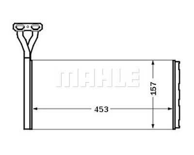 WYMIENNIK CIEPLA CALEFACCIÓN INTERIOR BEHR AH 46 MAHLE AH 46 000S  