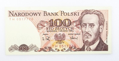 100 ZŁOTYCH 1988 ROK s. TH st. 1