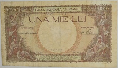 1.di.Rumunia, 1 000 Lei 1938 rzadki, St.3/3+