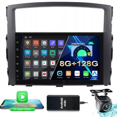 RADIO NAWIGAC MITSUBISHI PAJERO 2006-2014 4G 8GB 128GB CARPLAY WIFI RDS  