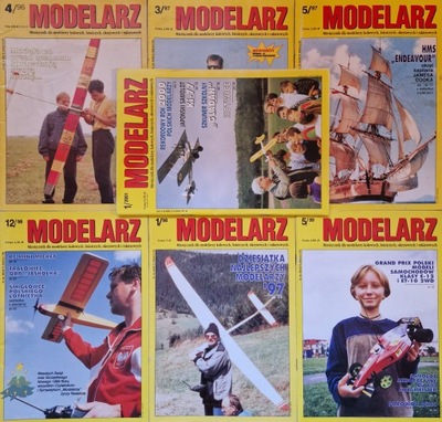 MODELARZ miesięcznik dla modelarzy kołowych - 7 numerów 1996-2001