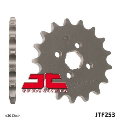 JT ENGRANAJE PARTE DELANTERA 255 14 HONDA MTX/MBX/XR80 (25514JT) (LANC. 420)  