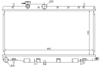 Nissens радиатор воды subaru legacy 3 2.5 awd фото №1