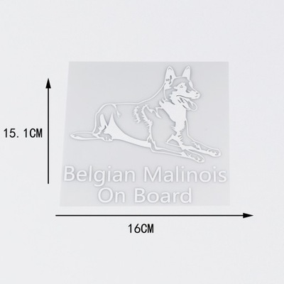 YOJA 16X15.1CM Belgian Shepherd Malinois On Board